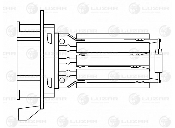 Резистор вентилятора отопителя - Luzar LFR 0997