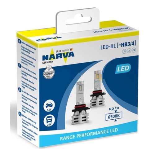 Комплект светодиодных ламп LED HB3  HB4 rpl2 12в24в 6500к X2 Narva                18038