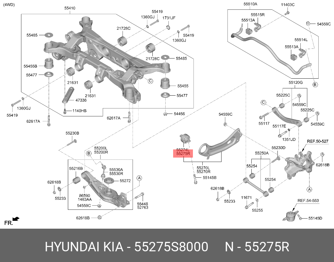 Сайлентблок - Hyundai/Kia 55275S8000