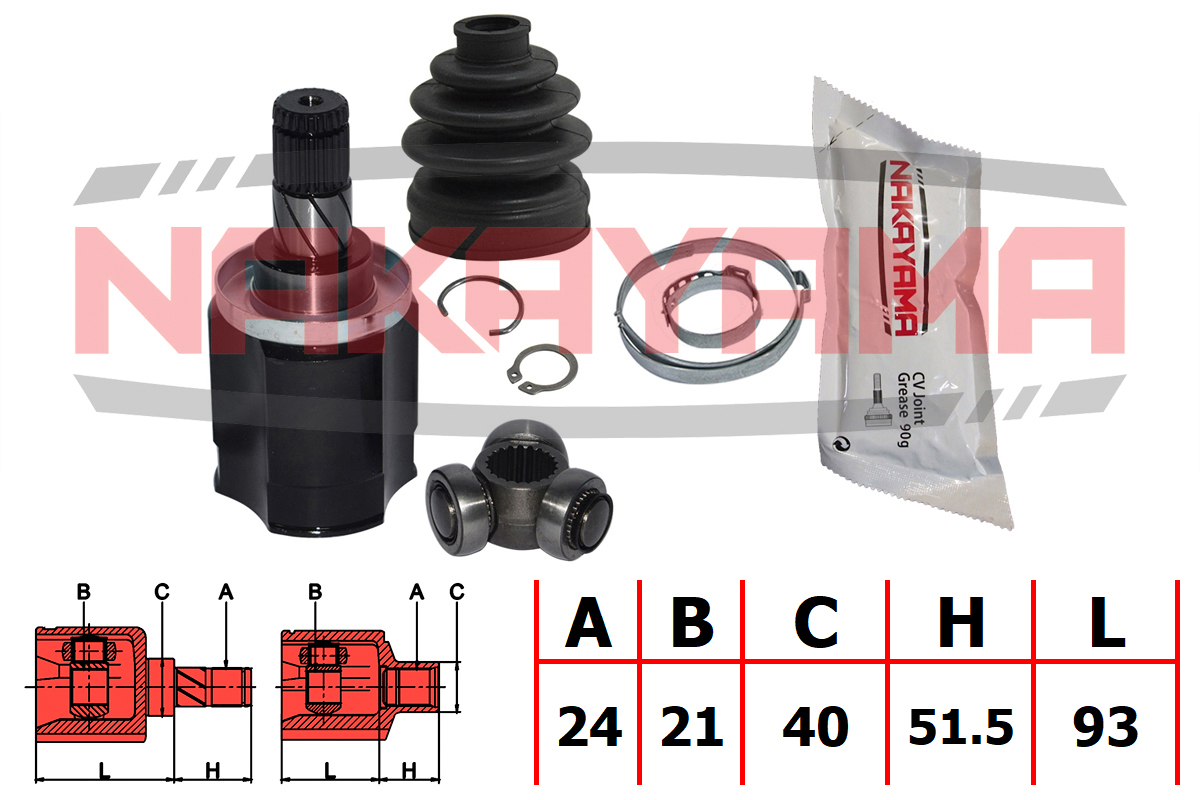 Шрус внутр. к-кт nissan almera UK make n16e 00-06 (24x21x144.5x40) - Nakayama NJ7564NY