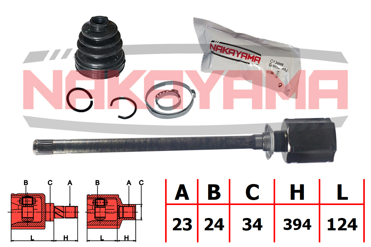 Шрус внутр. к-кт правый toyota highlander (jpp) asu40,gsu4,gvu48,mhu48 - Nakayama NJ7723NY