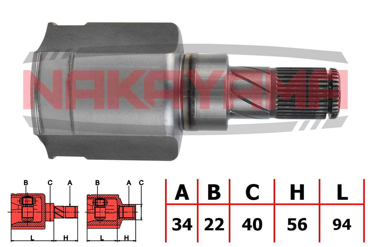 Шрус внутр. к-кт ford focus CDH 12-14, focus III CB8 11-14 (34x22x150x - Nakayama NJ7781NY