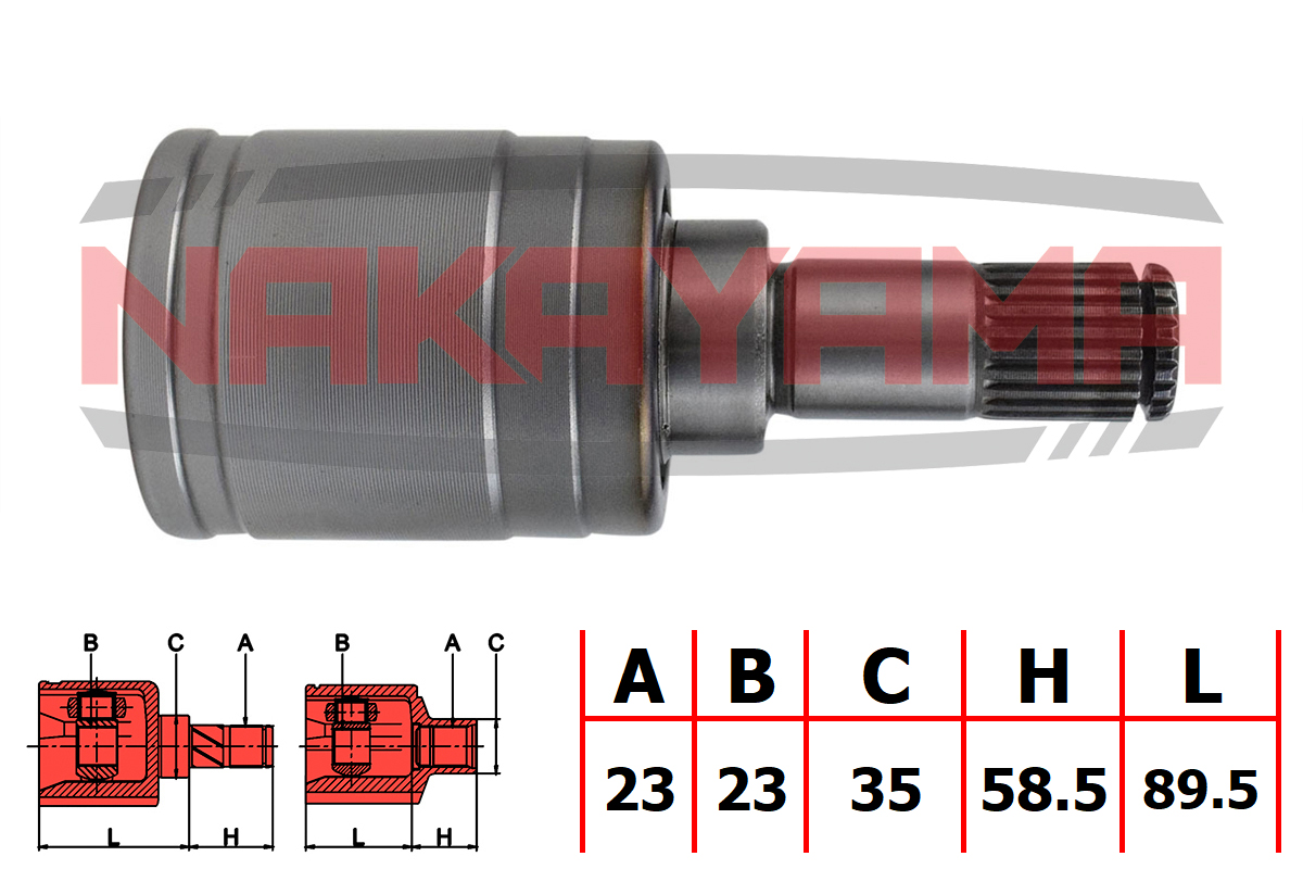 Шрус внутр. к-кт  задн. honda hr-v gh1/gh2/gh3/gh4 98-05, life jc1/jc2 - Nakayama NJ7794NY