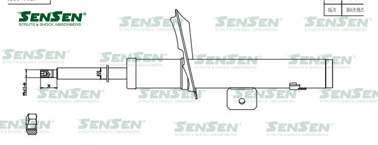 Амортизатор ПЕР прав peugeot 607 - SENSEN 42141631