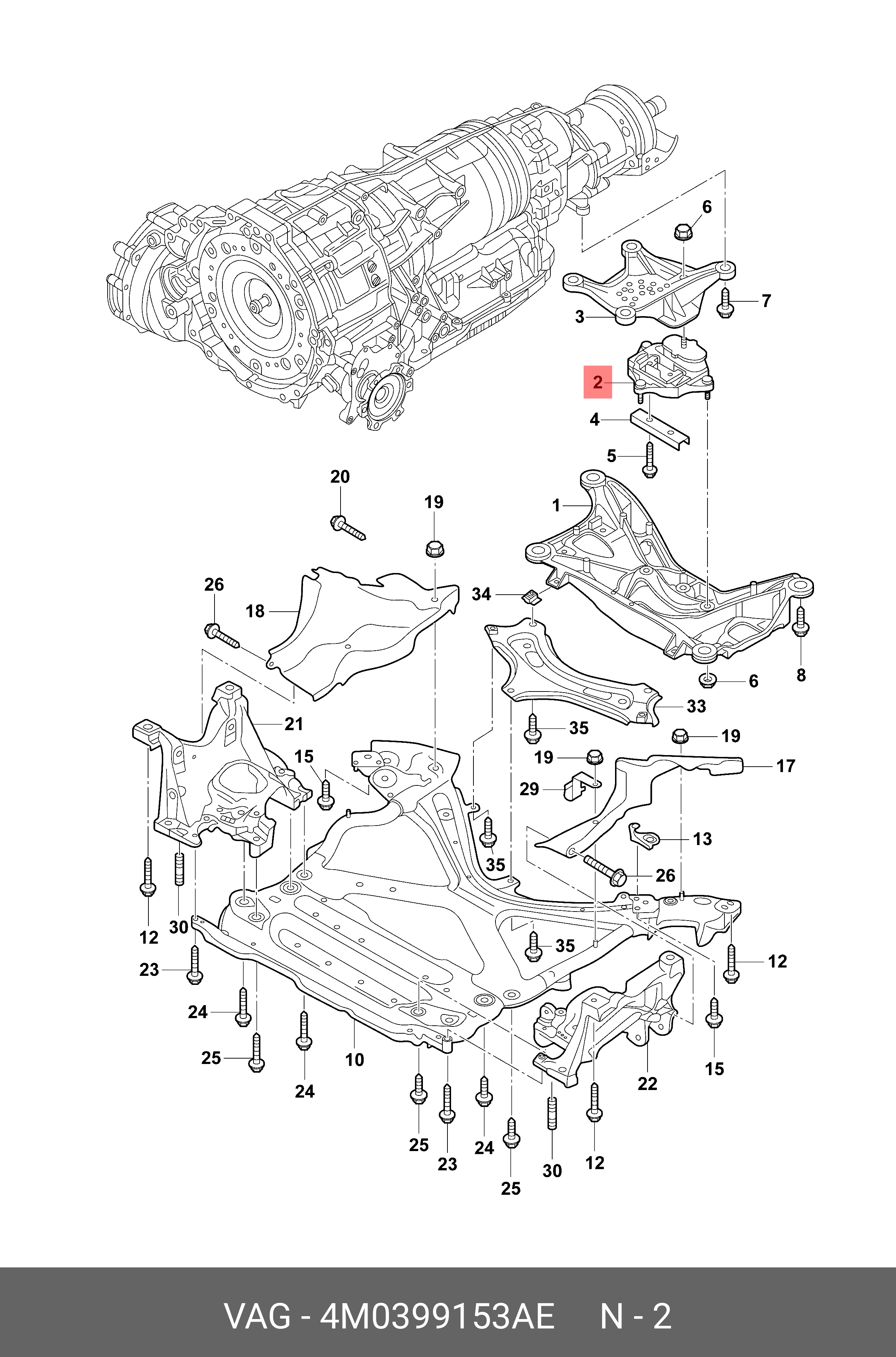 Сайлент-блок - VAG 4M0399153AE