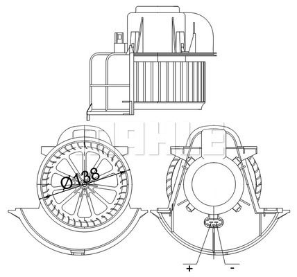 Вентилятор салона - Mahle AB113000S