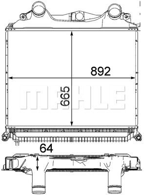 Интеркулер HCV - Mahle CI 121 000P