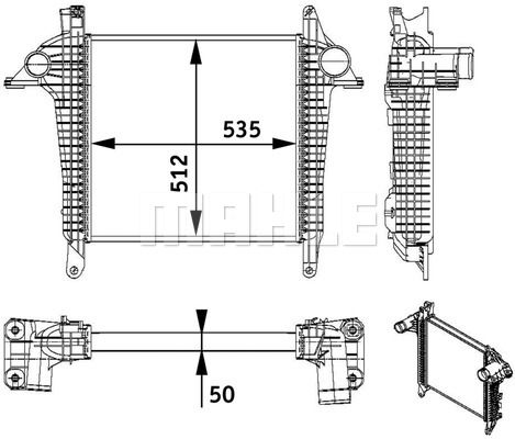 Интеркулер HCV - Mahle CI 136 000P
