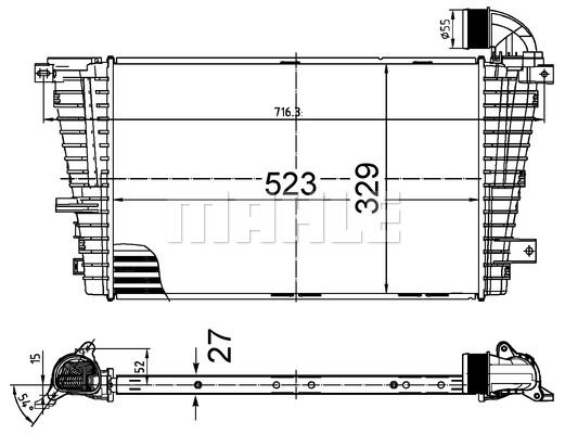 Интеркулер - Mahle CI 513 000S