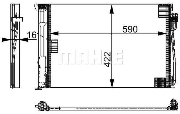 Конденсер кондиционера - Mahle AC 344 000S