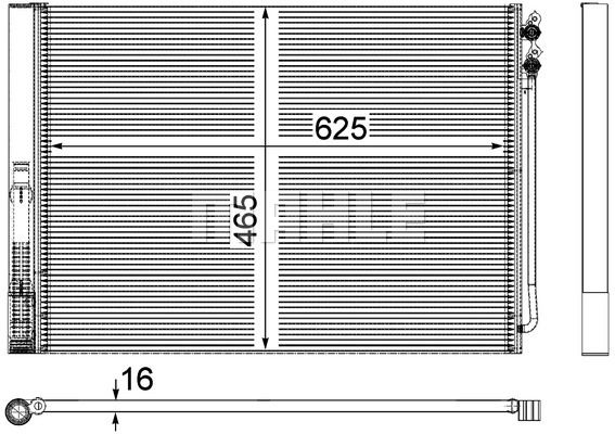 Конденсер кондиционера - Mahle AC 567 000P