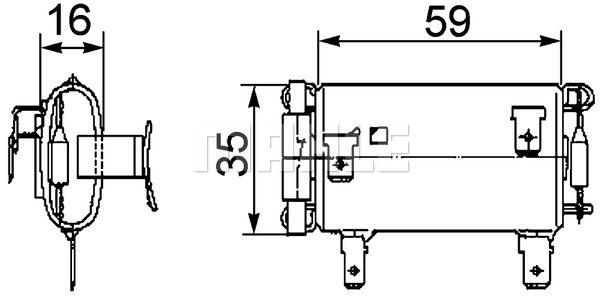 Регулятор и резистор вентилятора кондиционера - Mahle ABR 14 000P