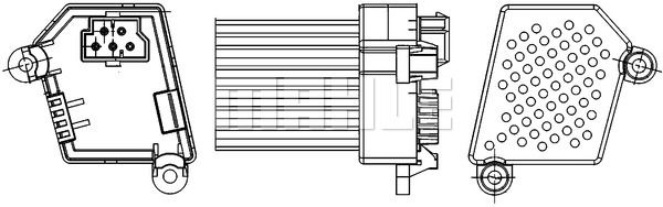 Регулятор и резистор вентилятора кондиционера - Mahle ABR 33 000S