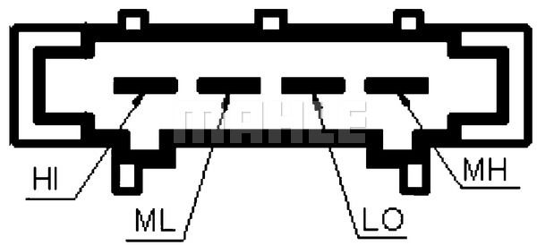 Регулятор и резистор вентилятора кондиционера - Mahle ABR 98 000P