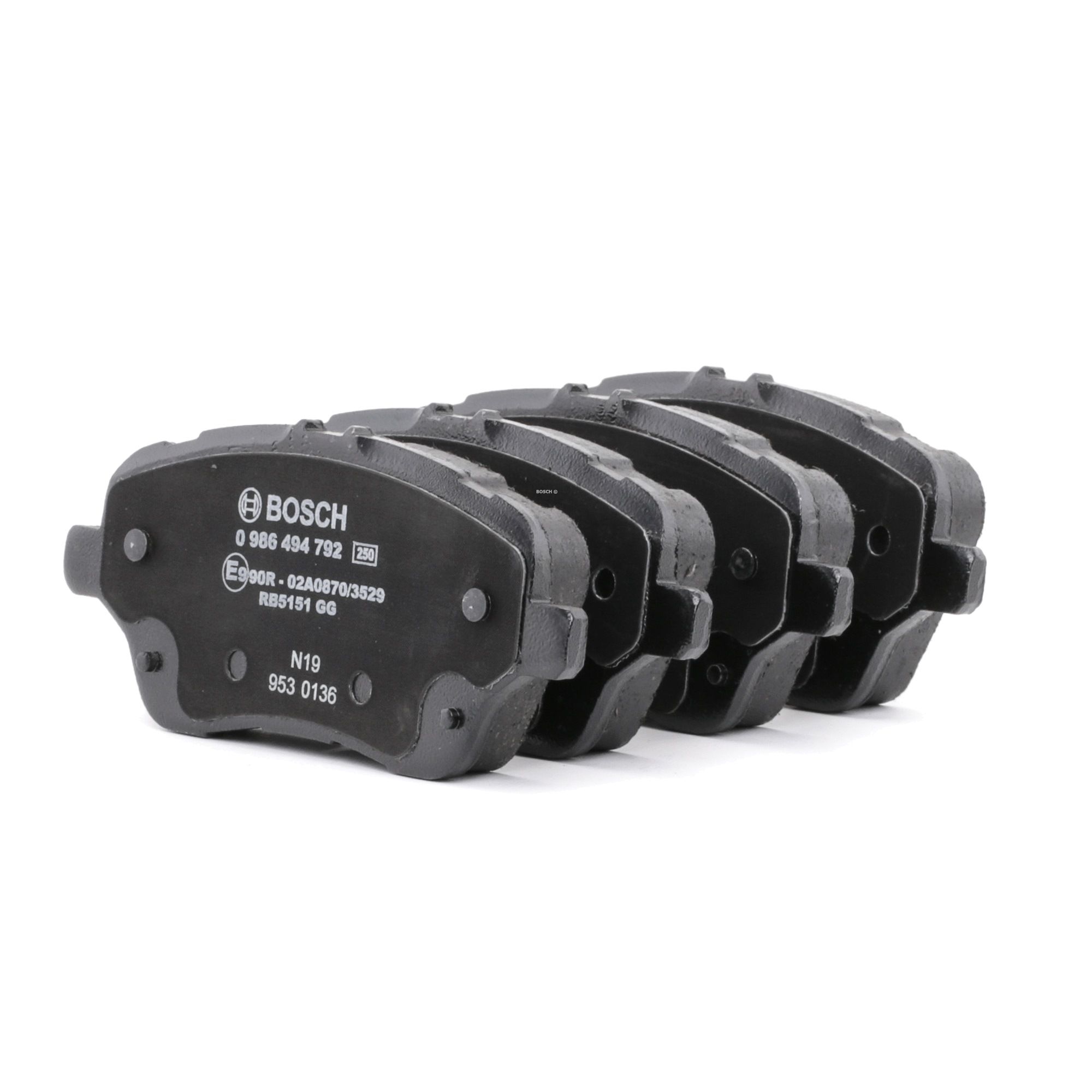 комплект колодок для дисковых тормозов Bosch 986494792