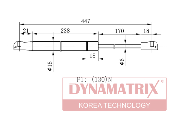 Амортизатор крышки заднего стекла - DYNAMATRIX DGS084381