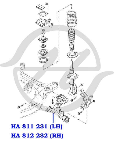 HA 812 232 - Hanse Рычаг подвески - Hanse HA812232