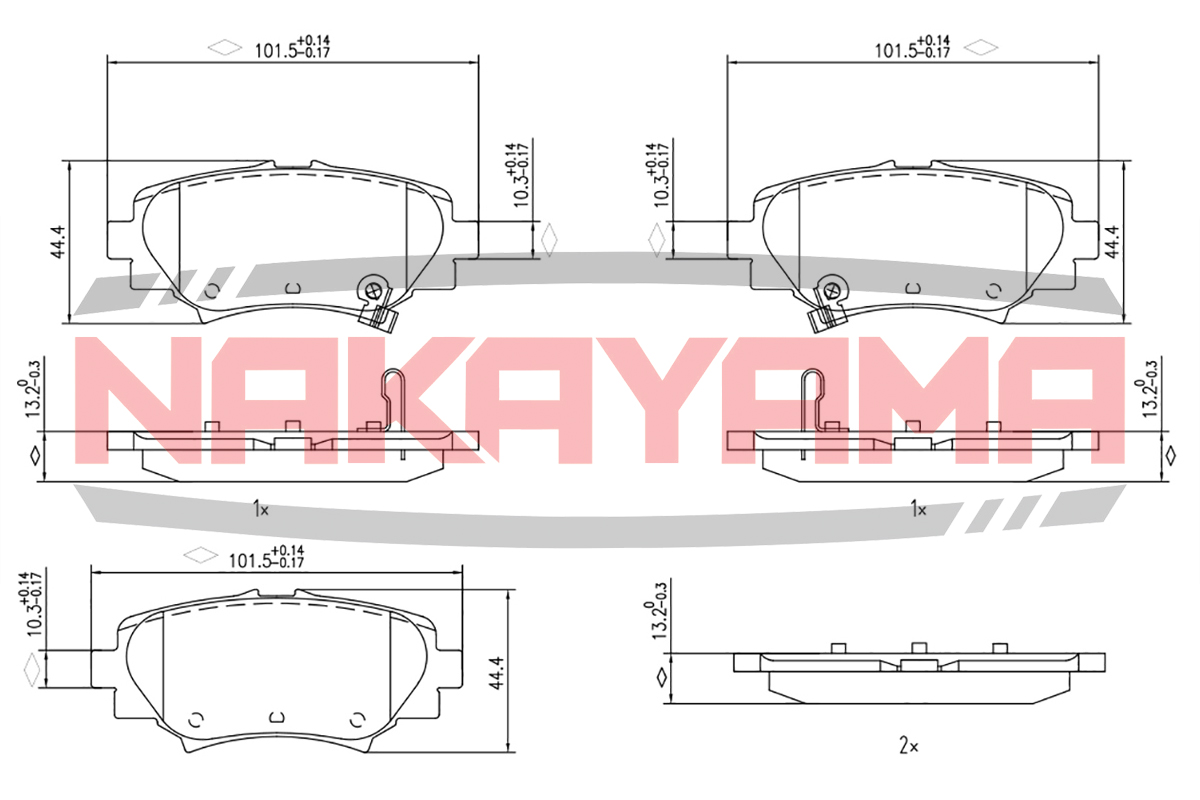 Торм.колодки задн.  mazda 3 13- - Nakayama HP8877NY