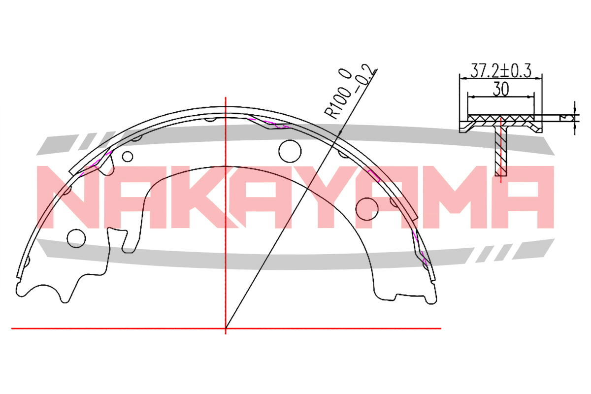 Колодки тормозные барабанные задние suzuki grand vitara 01/2009- - Nakayama HS7268NY