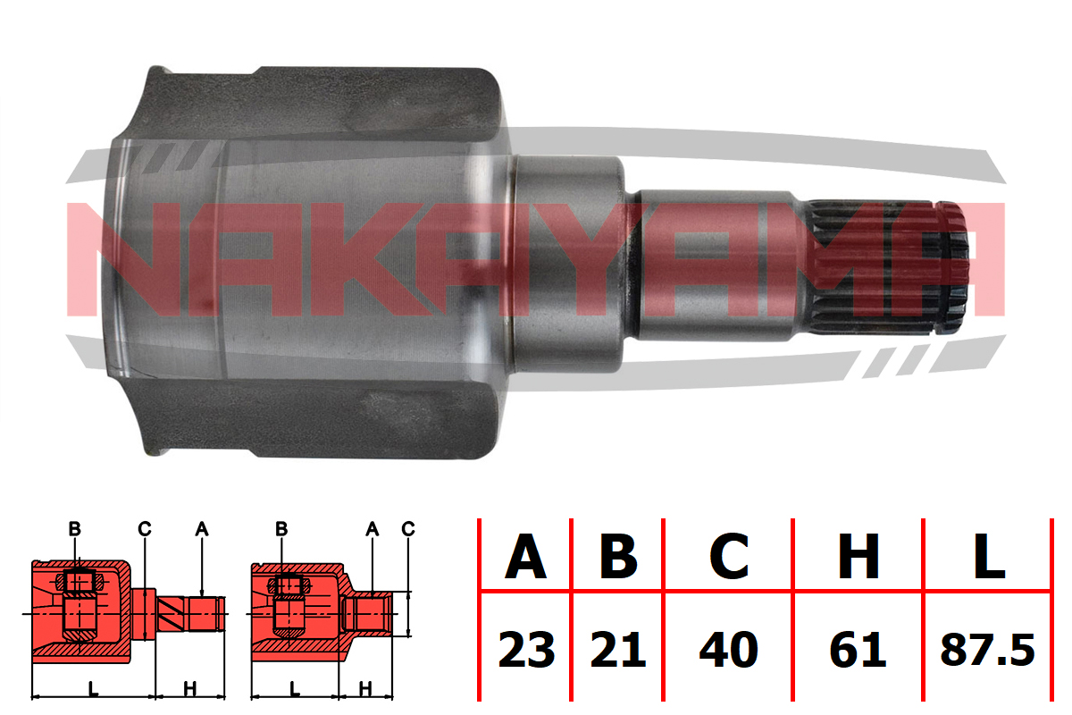 Шрус внутр. к-кт левый ford focus 98-04 (23x21x148.5x40) Nakayama NJ7221NY