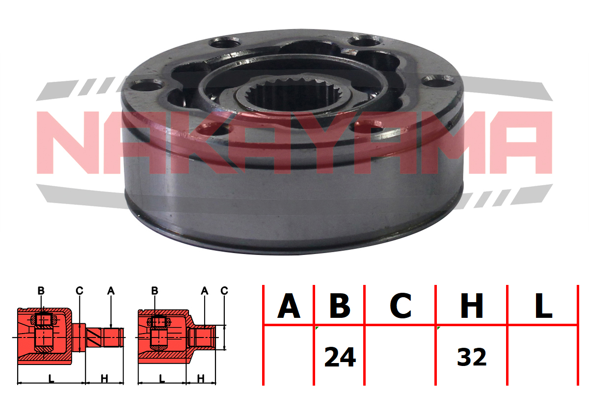 Шрус внутр-й к-кт alfa romeo 33/75/90 83-94 (24x32) Nakayama NJ7276NY