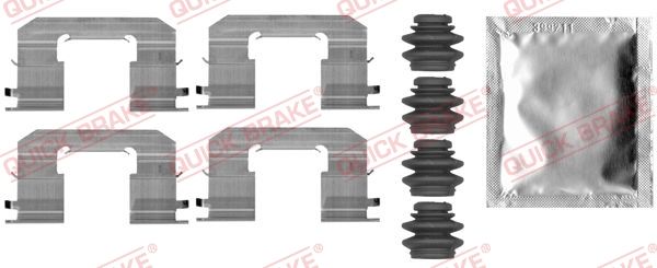 Комплект монтажный тормозных колодок передн hyundai: i10 (ba/ia) 1.2 12.13- Mando - Quick Brake 1090006