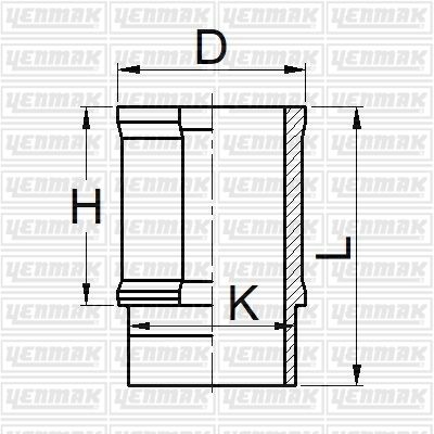 Гильза цилиндра renault =75.8mm r 19-ClIo 1,4 1,4 i energy - YENMAK 5105910000