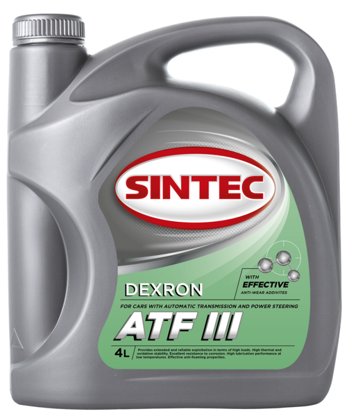 Масло трансм ATF III Dextron sintec 4л (4шт/160/64) - SINTEC 900265