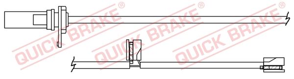 Датчик износа дисковых тормозных колодок - Quick Brake WS0384A
