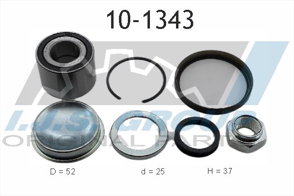 Подшипник ступичный citroen: C2 1.1/1.4/1.4 16v/1.4 HDi/1.6/1.6 HDi/1.6 VTS 03-, C3 i 1.1 i/1.4 16v/ | перед | - IJS 101343