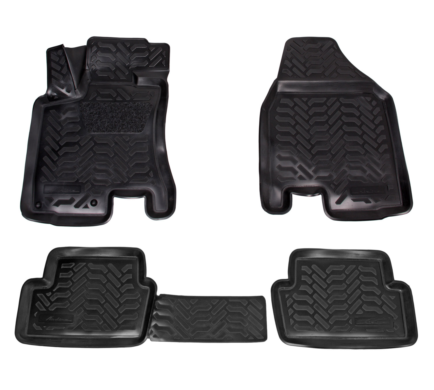 Ковры (3D с подпят.) для Nissan Qashqai (07-14) 4 шт., выс.борт, полимер., черн. - AIRLINE ACM-PS-89