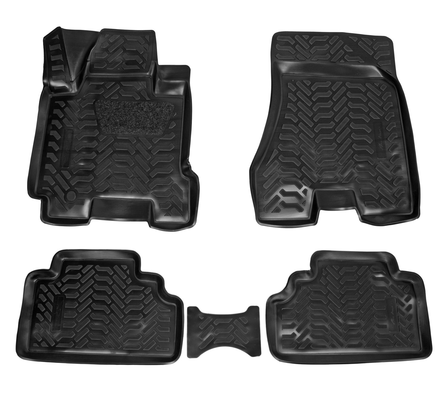 Ковры (3D с подпят.) для Hyundai Tucson (04-09) 4 шт., выс.борт, полимер., черн. - AIRLINE ACM-PS-85