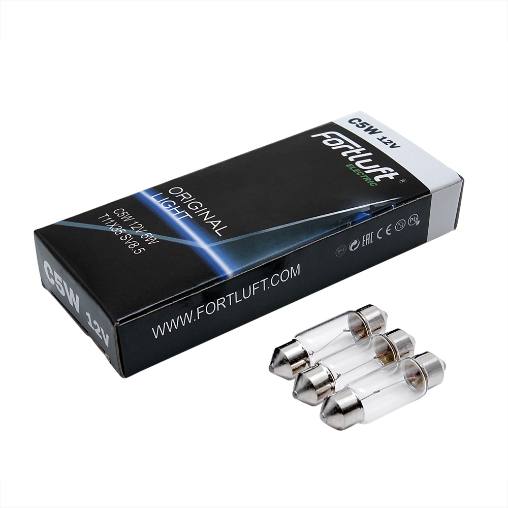 Лампа C5W t11x35 12V sv8.5 Original light [10шт] - Fortluft 6418-10