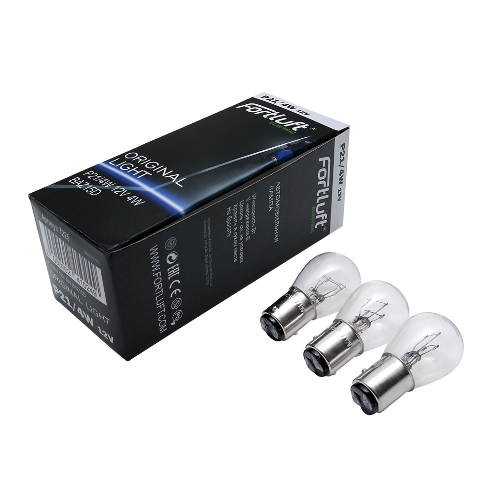 Лампа p21/4w 12V baz15d Original light [10шт] - Fortluft 7225-10