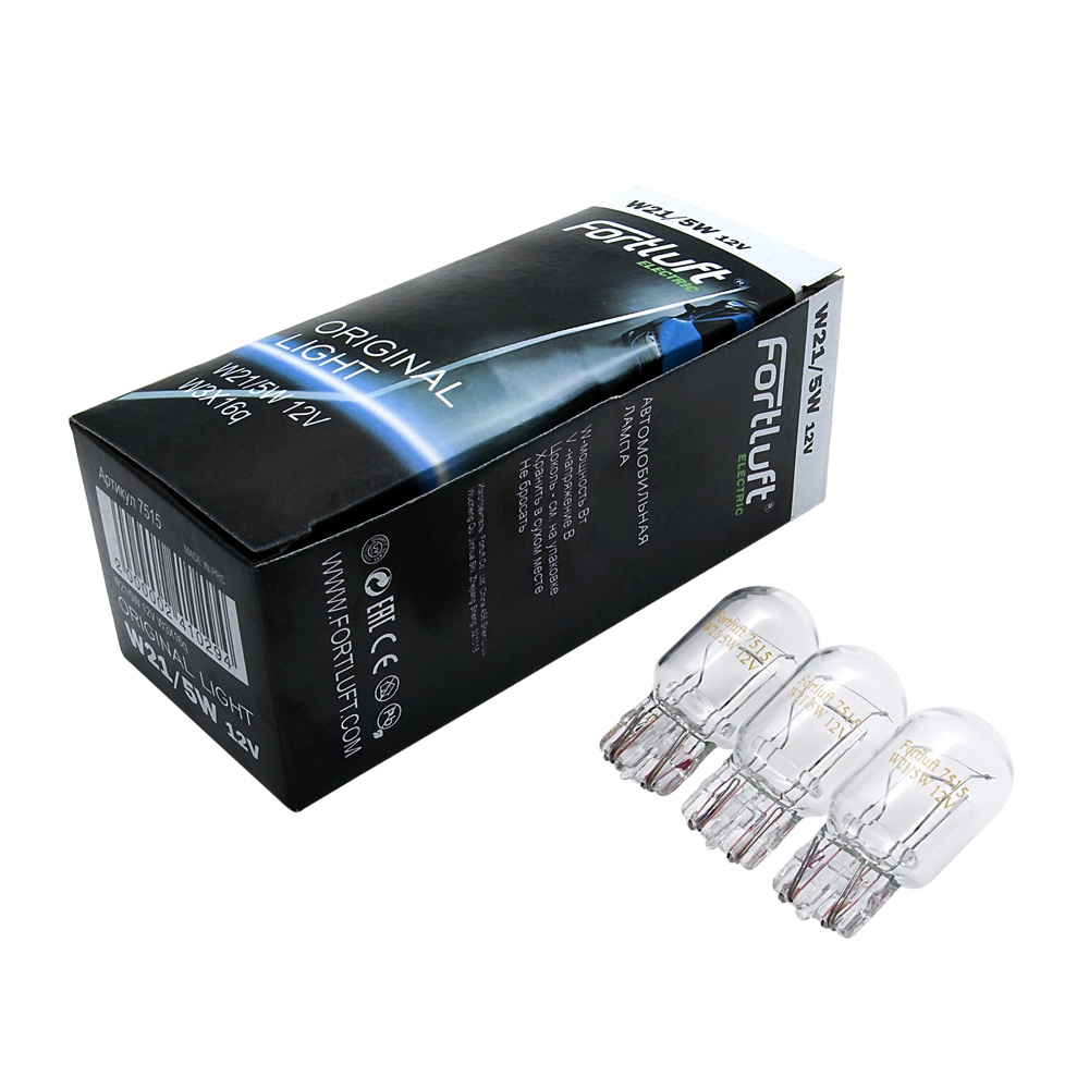 Лампа w21/5w 12V W3X16q Original light [10шт] - Fortluft 7515-10