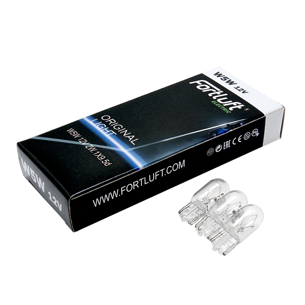 Лампа W5W 12V W2.1X9.5d Original light [10шт] - Fortluft 2825-10