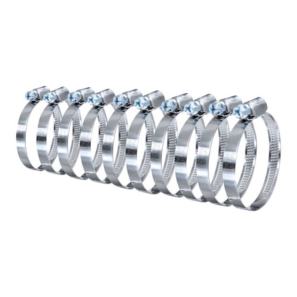 Хомут червячный нержавеющая сталь - Fortluft 5070w2-10