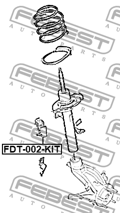 Втулка переднего амортизатора комплект перед прав лев Febest FDT-002-KIT Форд 491₽
