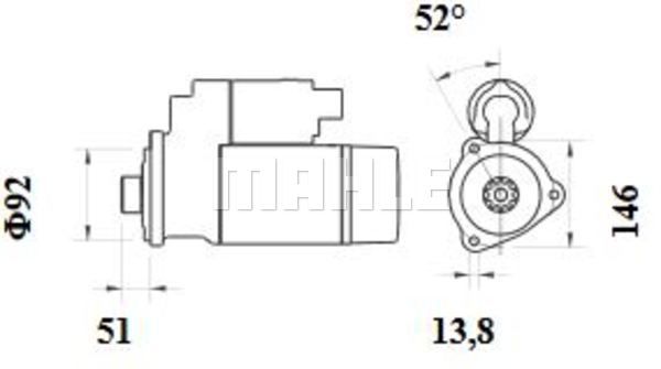Стартер - Mahle MS 885