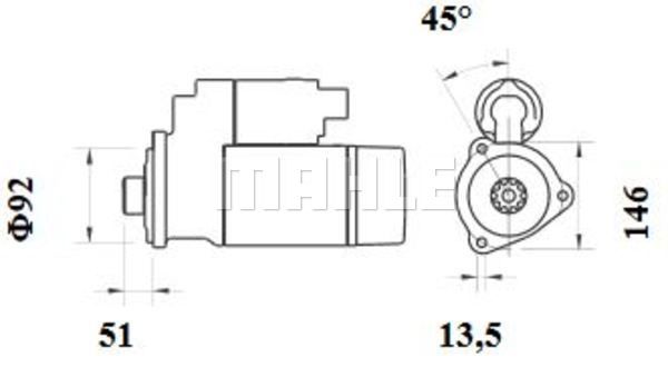 Стартер - Mahle MS 886