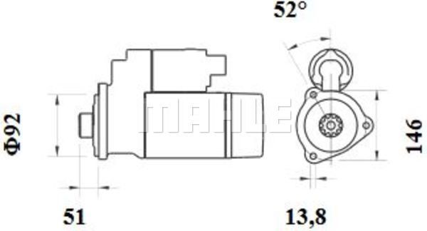 Стартер - Mahle MS 884
