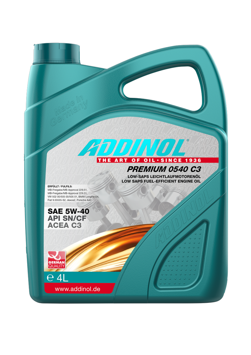 Масло моторное addinol premium 0540 5w40 (4 Л) - Addinol 4014766250896