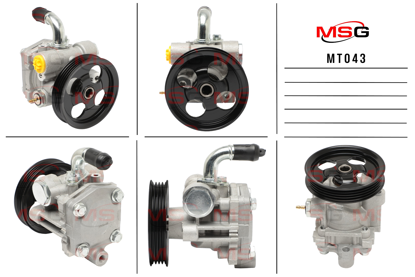 Насос ГУР новый Mitsubishi Montero II 1990-2004, Mitsubishi Pajero 1990-2000 - MSG MT043