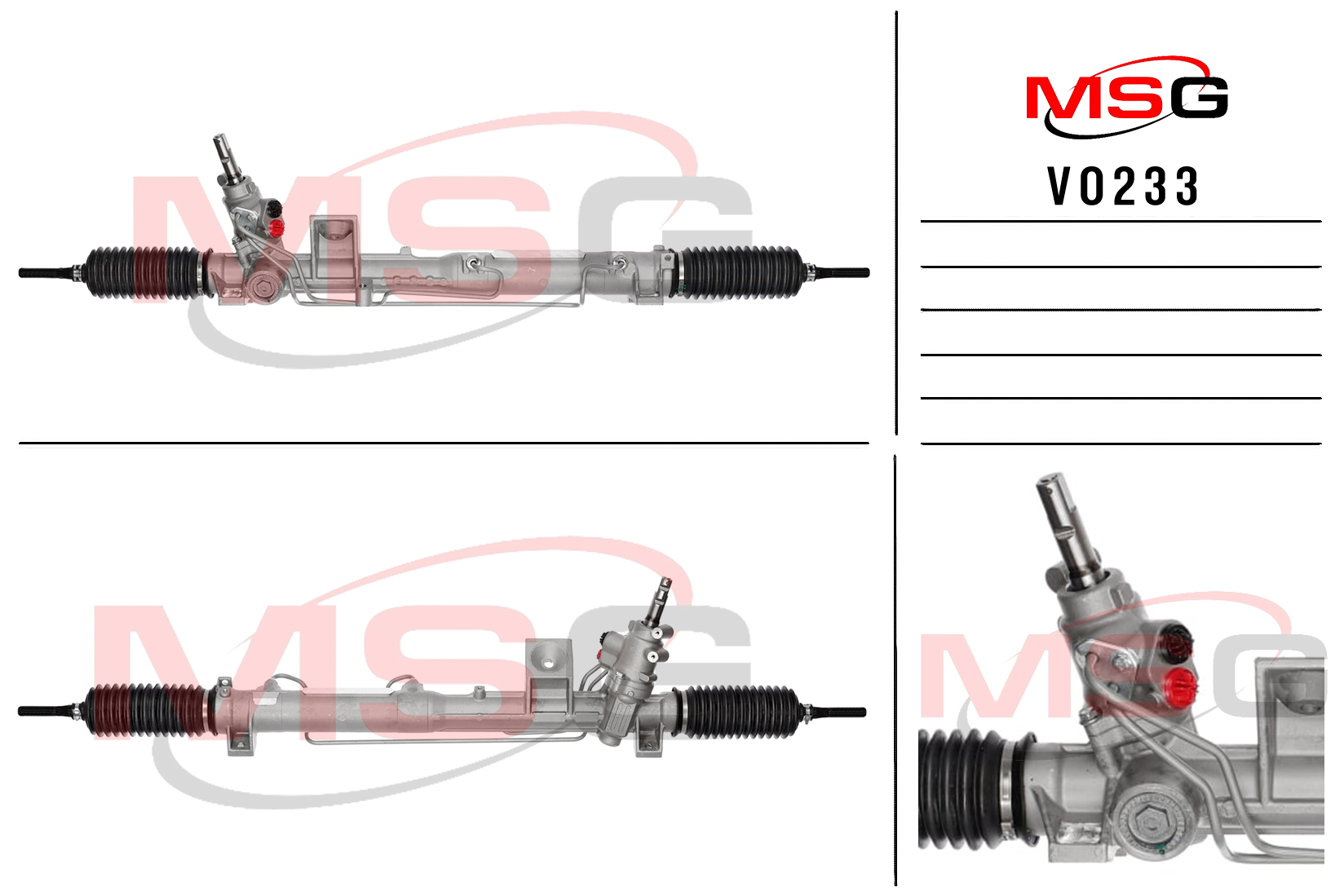 Новая рулевая рейка Volvo xc70 / xc70 Cross Country 1997-, Volvo V70 II 2000-, Volvo S80 i 1998 - MSG VO233