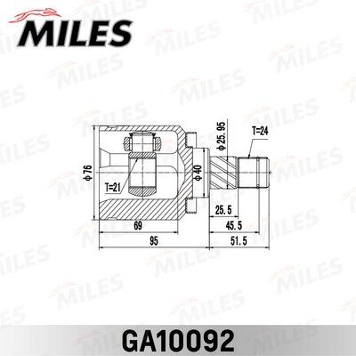 Шрус Nissan Almera 00-06 внут. - Miles GA10092