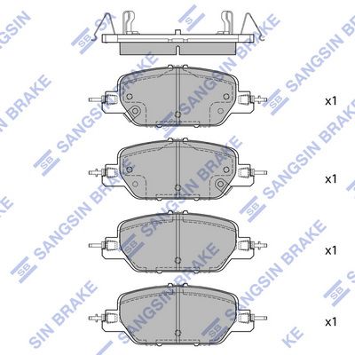 Колодки тормозные задние - Sangsin SP4177