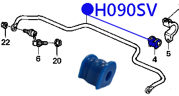 Сайлентблоки полиуретановые 52306-sjf-g01 h090sv - ФОРТУНА H090SV