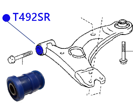 Сайлентблоки полиуретановые 48068-12250 t492sr | перед | - ФОРТУНА T492SR