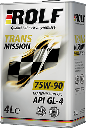 Масло трансмиссионное полусинтетическое Transmission 75w-90, 4л - ROLF 322309