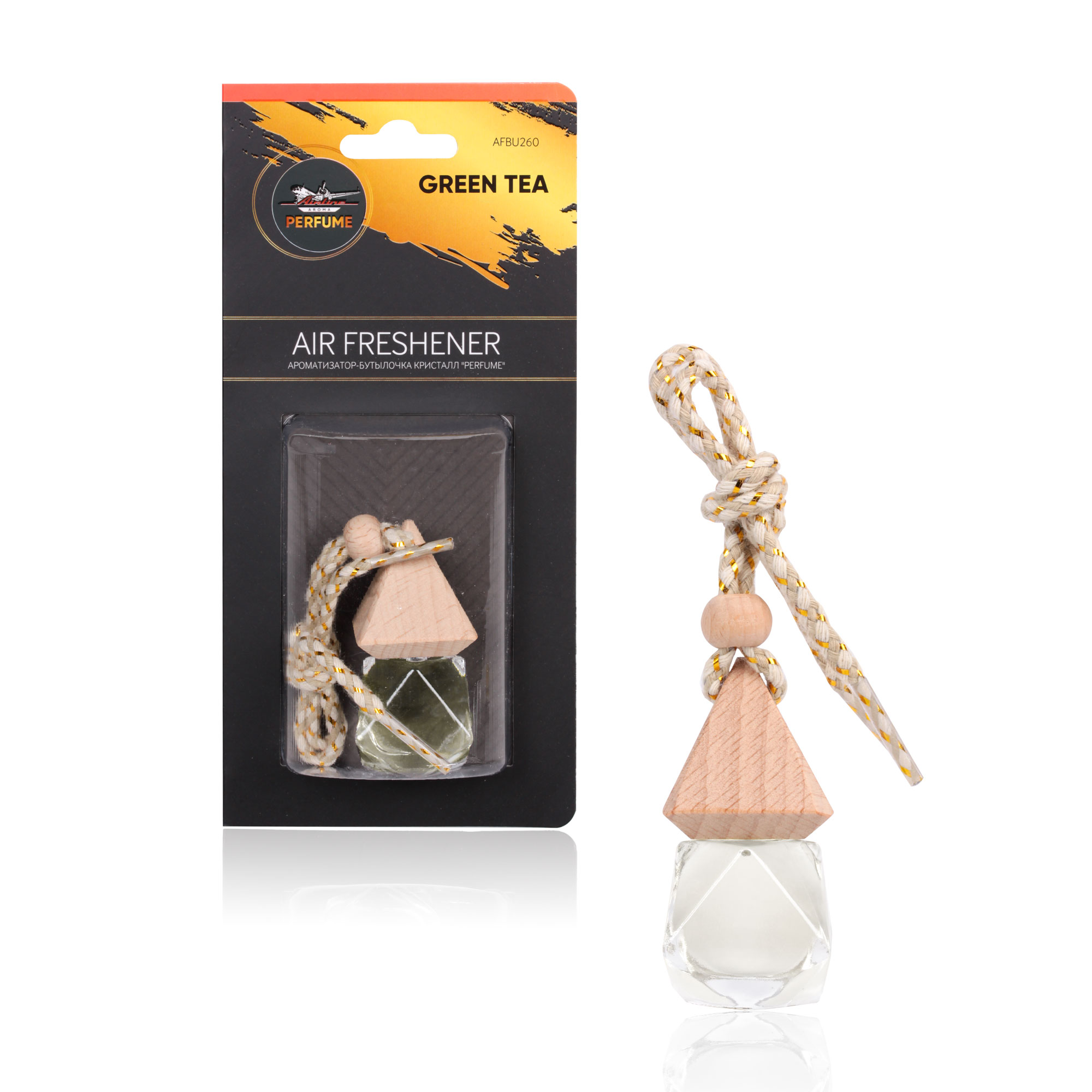 Снят с производства Ароматизатор-бутылочка кристалл Perfume green TEA 7 мл. - AIRLINE AFBU260